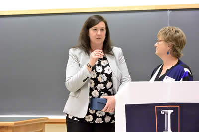 L-R: Carrie Grady; Wendy Heller, Professor & Head, Department of Psychology