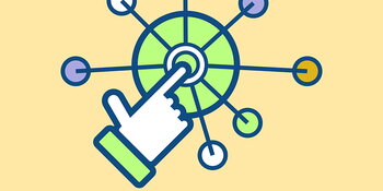hand icon pressing center node in radial network