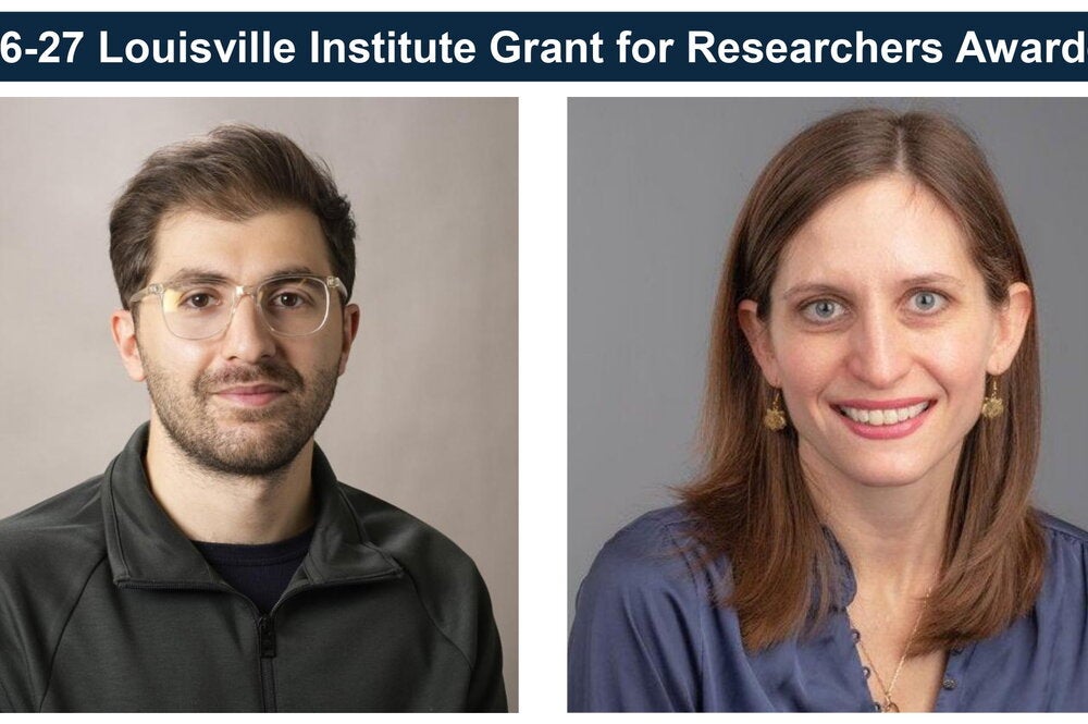 Headshots of Mazyar Bagherian and Professor Kimberly Rios