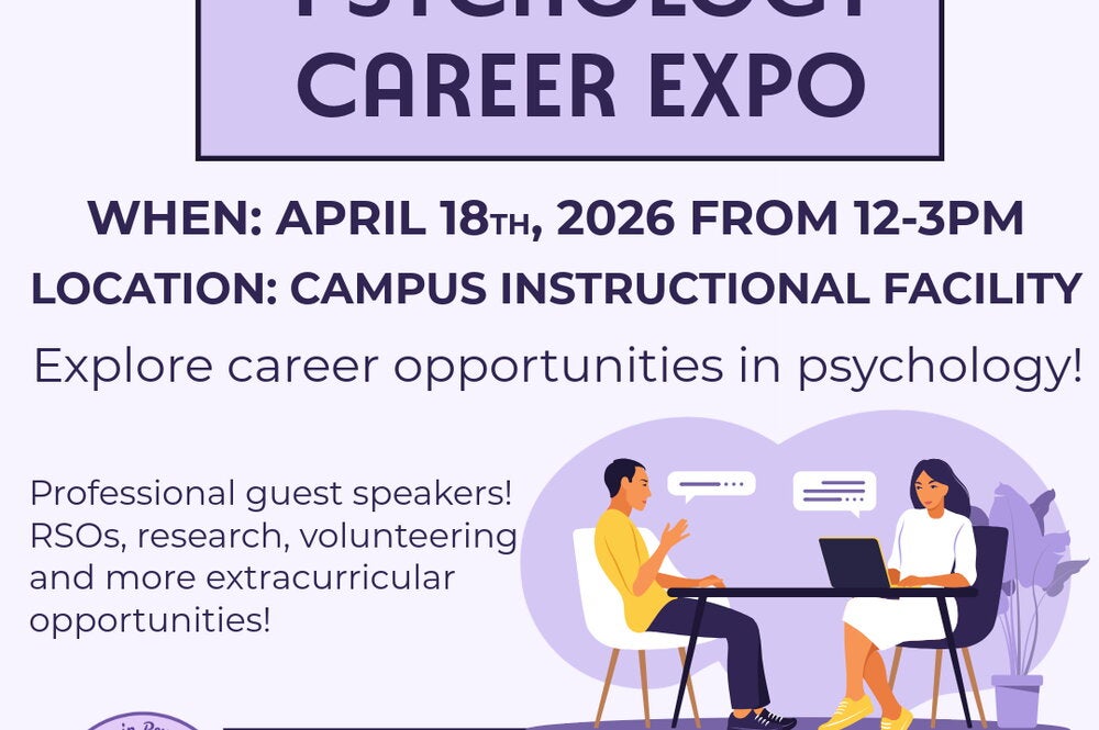 Flyer for the Psychology Career Expo