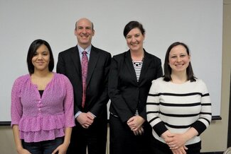 Alumni Panel (L-R): Courtney Bishop, Bradley Axelrod, Carrie Grady, Nicole Shields