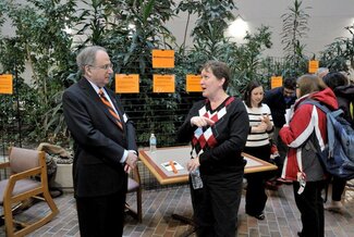 (L-R) Allen Shub, Jennifer Garinger (background) Nicole Shields