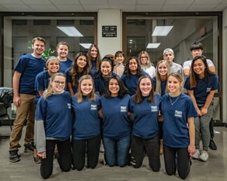 2018-2019 Psychology Leaders - Front Row (L-R): Madilyn Billings, Katie Malcharek, Insia Hakim, Sarah Craig, Jessica Hougsted; Middle Row (L-R:): Jaida McDowell, Sofia Lazzaro, Jordan Dickson, Nandika Chatterjee, Cat Frey, Angel Chan; Back Row (L-R): Jacob Triplett, Kenna Ducoff, Olivia Spence, Nora Liang, Ola Myrda, Donovan Maloney, Jae Kim; Not Pictured: Grace Ikenberry, Madeline Scala