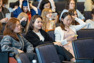 Students waiting for awards