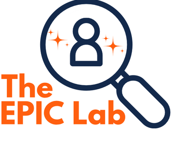 Logo of a magnifying glass over a person icon with The EPIC Lab below it