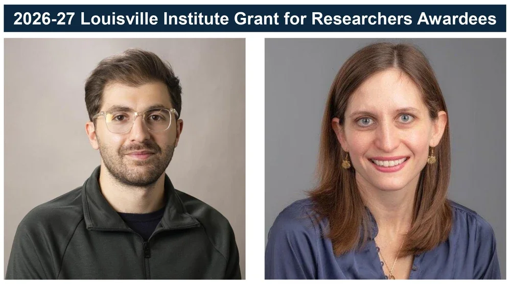 Headshots of Mazyar Bagherian and Professor Kimberly Rios