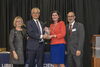 Rebecca Darr receiving award from Dean Feng Sheng Hu