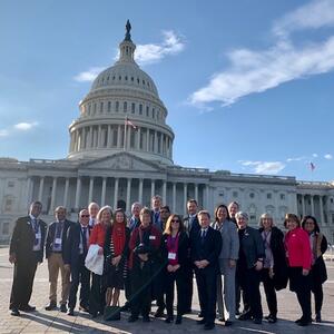 Participants in Leadership Program in front of DC Capitol Building