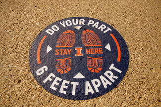 “Do Your Part - 6 Feet Apart” sidewalk sign.
