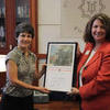Susan Weitzman receiving UIAA Loyalty Award