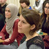 Students at the panel discussion